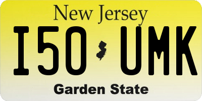 NJ license plate I50UMK