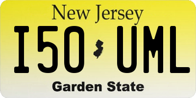 NJ license plate I50UML
