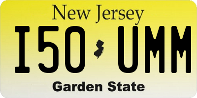 NJ license plate I50UMM