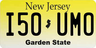 NJ license plate I50UMO