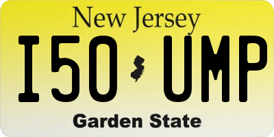 NJ license plate I50UMP