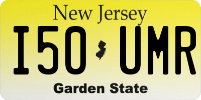 NJ license plate I50UMR