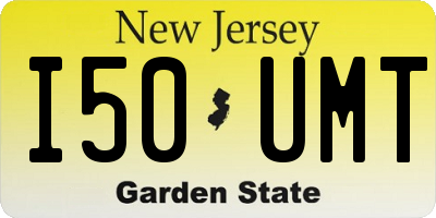 NJ license plate I50UMT