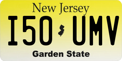 NJ license plate I50UMV