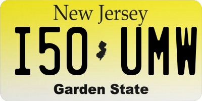 NJ license plate I50UMW