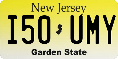 NJ license plate I50UMY