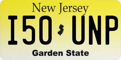 NJ license plate I50UNP
