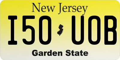 NJ license plate I50UOB