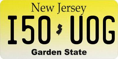 NJ license plate I50UOG