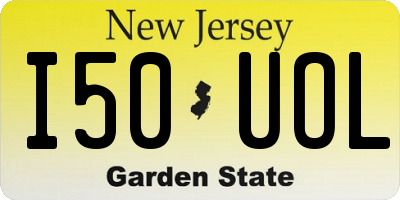 NJ license plate I50UOL