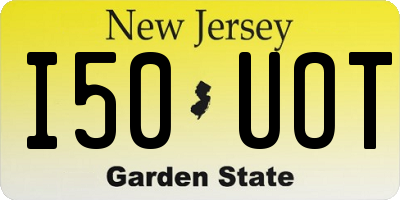 NJ license plate I50UOT