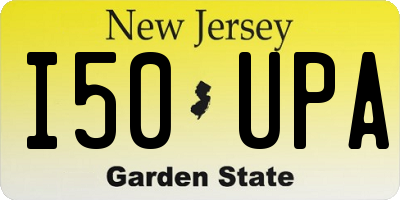 NJ license plate I50UPA
