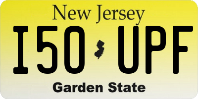 NJ license plate I50UPF