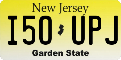 NJ license plate I50UPJ