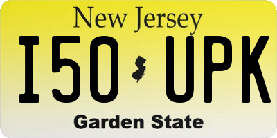 NJ license plate I50UPK