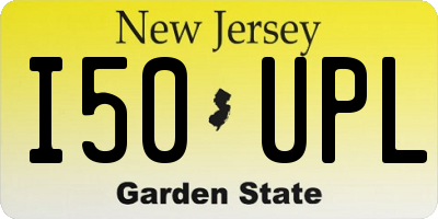 NJ license plate I50UPL