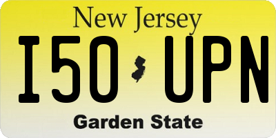 NJ license plate I50UPN