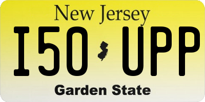 NJ license plate I50UPP