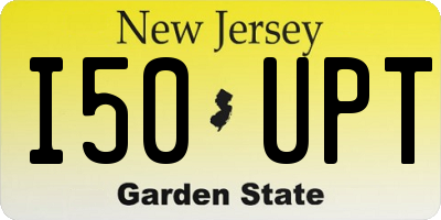 NJ license plate I50UPT