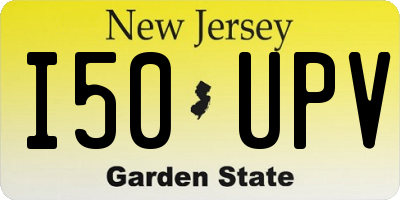 NJ license plate I50UPV