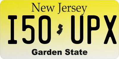 NJ license plate I50UPX