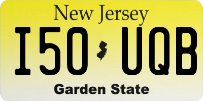 NJ license plate I50UQB