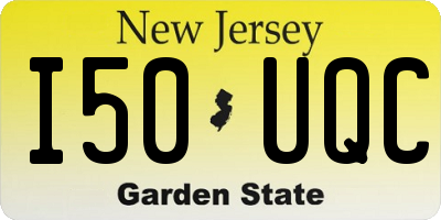 NJ license plate I50UQC