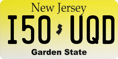 NJ license plate I50UQD