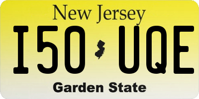 NJ license plate I50UQE
