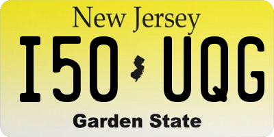 NJ license plate I50UQG