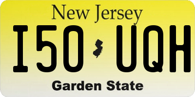 NJ license plate I50UQH