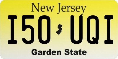 NJ license plate I50UQI