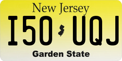 NJ license plate I50UQJ
