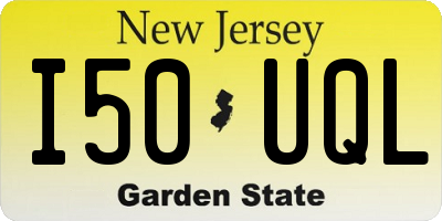 NJ license plate I50UQL
