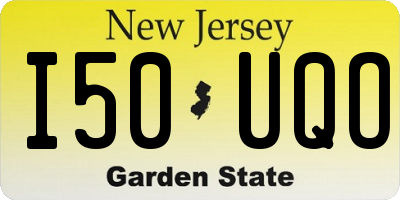 NJ license plate I50UQO