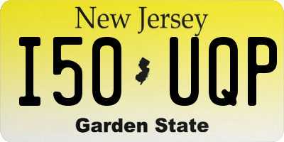 NJ license plate I50UQP