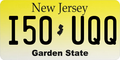 NJ license plate I50UQQ