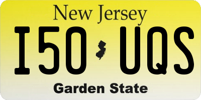 NJ license plate I50UQS