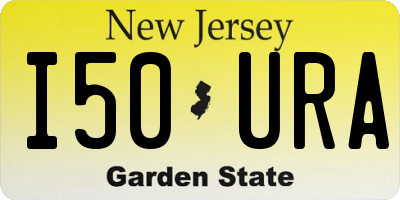 NJ license plate I50URA
