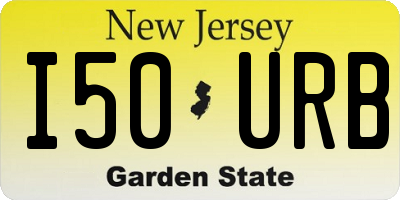 NJ license plate I50URB