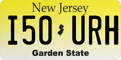 NJ license plate I50URH