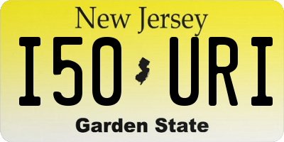 NJ license plate I50URI