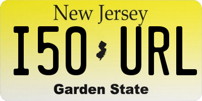 NJ license plate I50URL