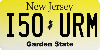 NJ license plate I50URM