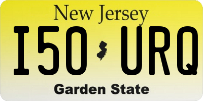 NJ license plate I50URQ