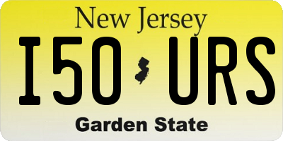 NJ license plate I50URS
