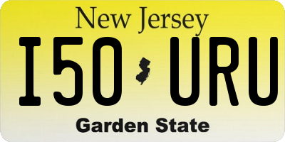 NJ license plate I50URU