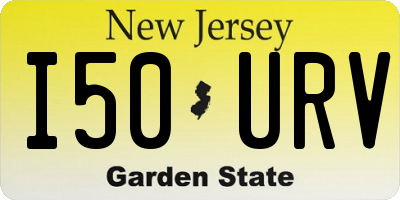 NJ license plate I50URV
