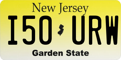 NJ license plate I50URW