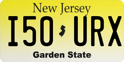 NJ license plate I50URX